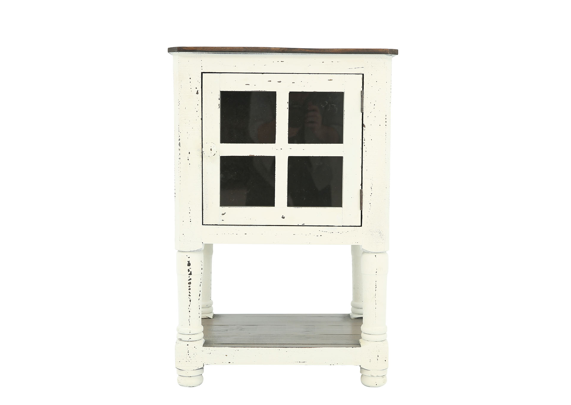 AUGUSTA WHITE/TOBACCO ACCENT TABLE,ARDENT HOME