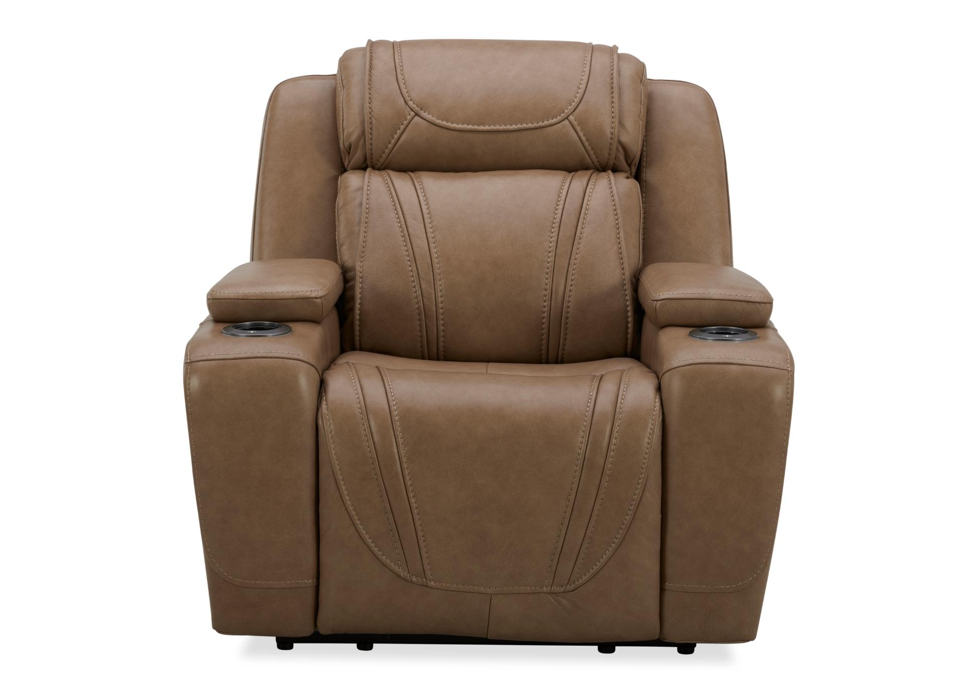 BOSTON SAND LEATHER POWER RECLINER,KUKA