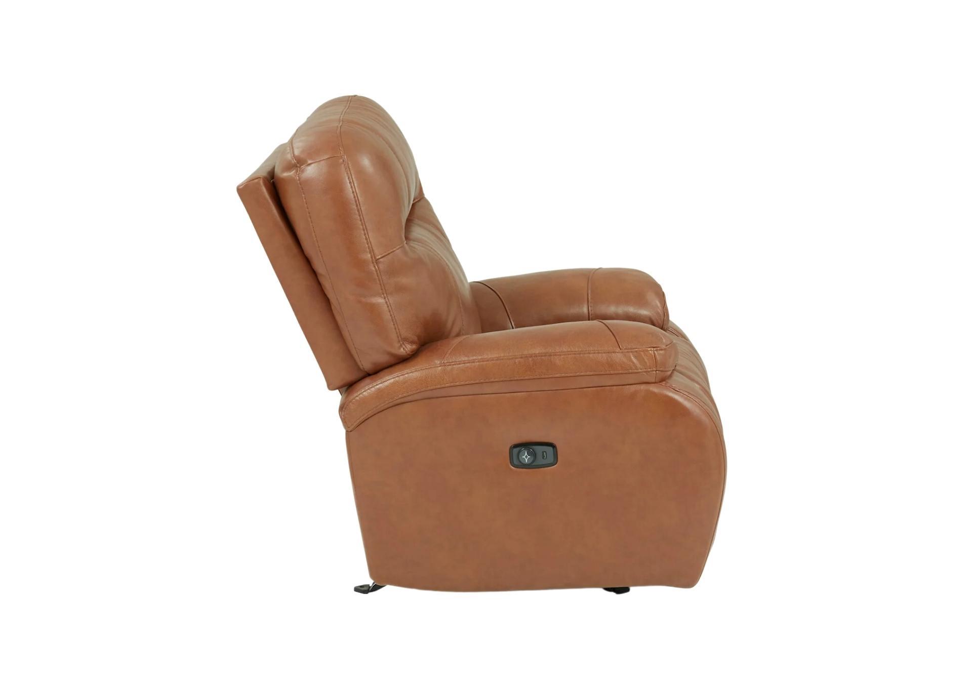 ARIAL COGNAC LEATHER 2P POWER ROCKER RECLINER,BEST CHAIRS INC