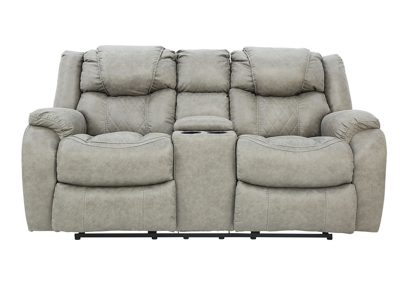 CASON MUSHROOM RECLINING LOVESEAT WITH CONSOLE