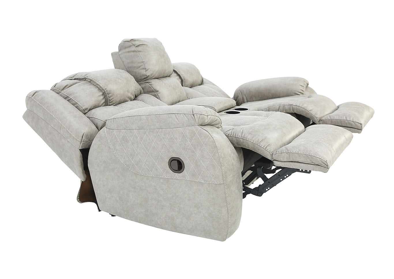 CASON MUSHROOM RECLINING LOVESEAT WITH CONSOLE,HOMESTRETCH