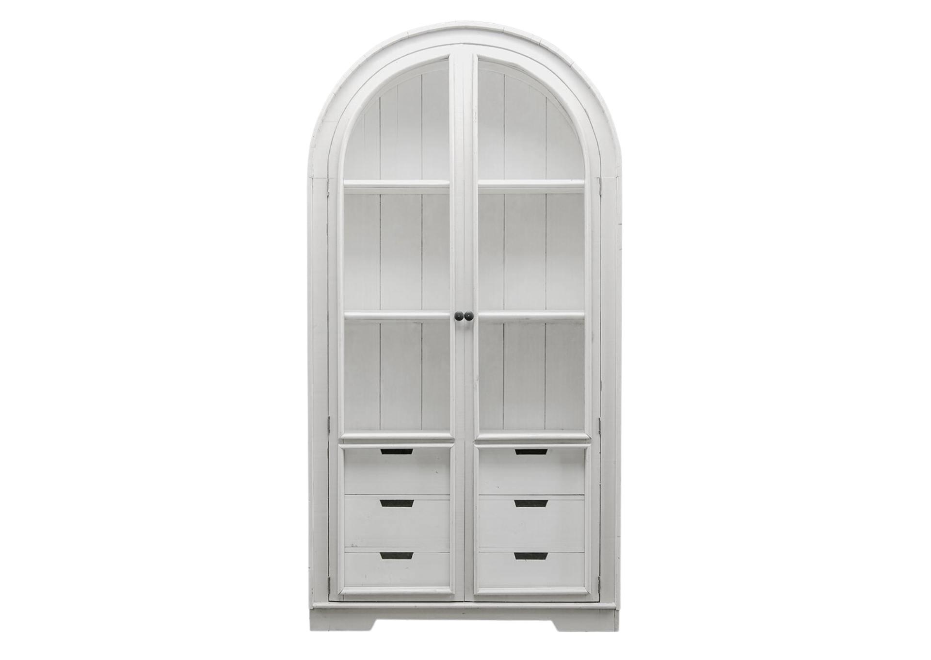 JULIA CURVED GRAY/WHITE HUTCH,ARDENT HOME