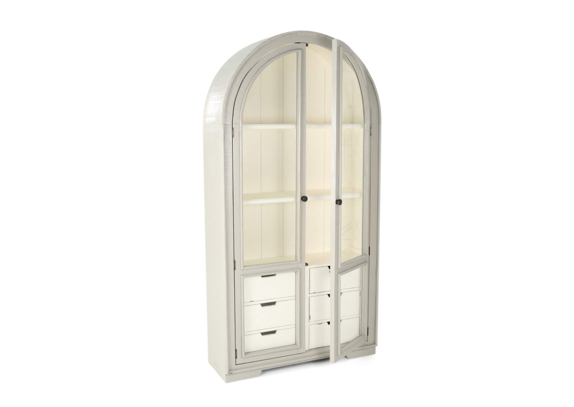 JULIA LIGHT GRAY/WHITE DISPLAY CABINET,ARDENT HOME