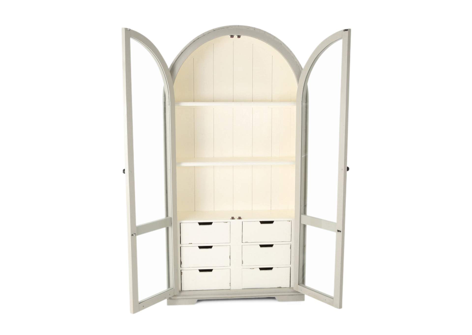 JULIA LIGHT GRAY/WHITE DISPLAY CABINET,ARDENT HOME