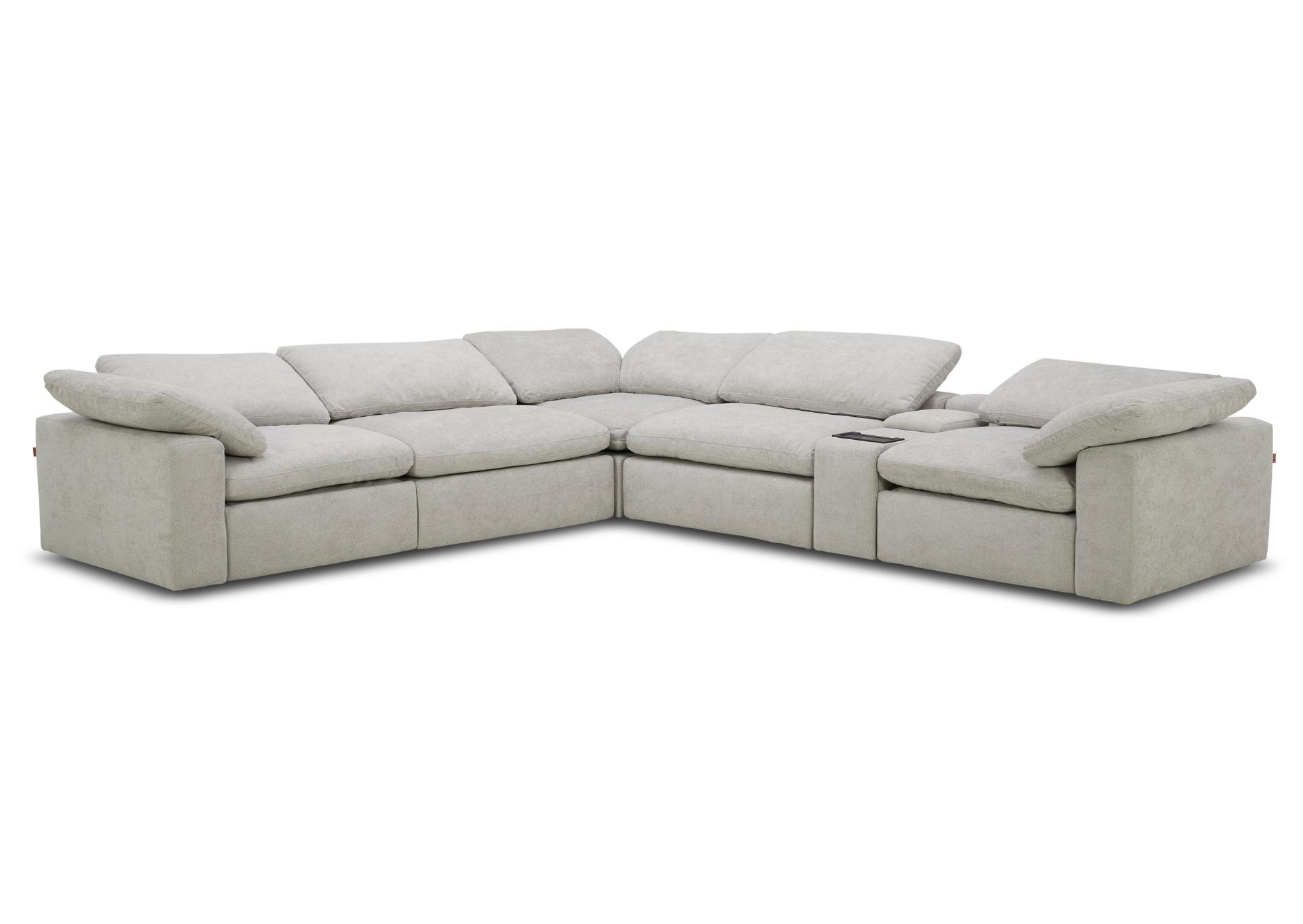 EVERETT DOVE 6 PIECE POWER SECTIONAL,KUKA