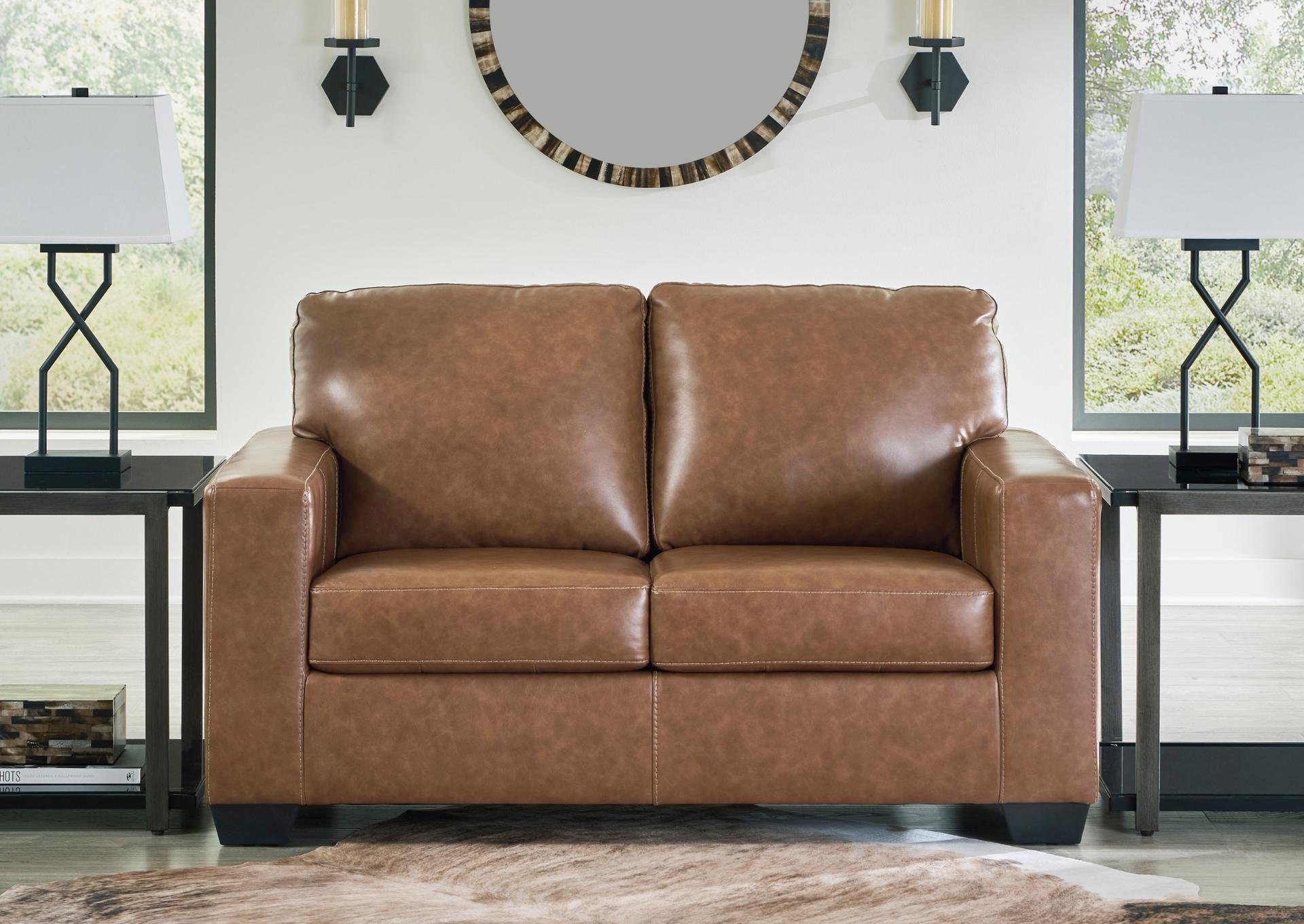 BOLSENA CARAMEL LEATHER LOVESEAT,ASHLEY FURNITURE INC.