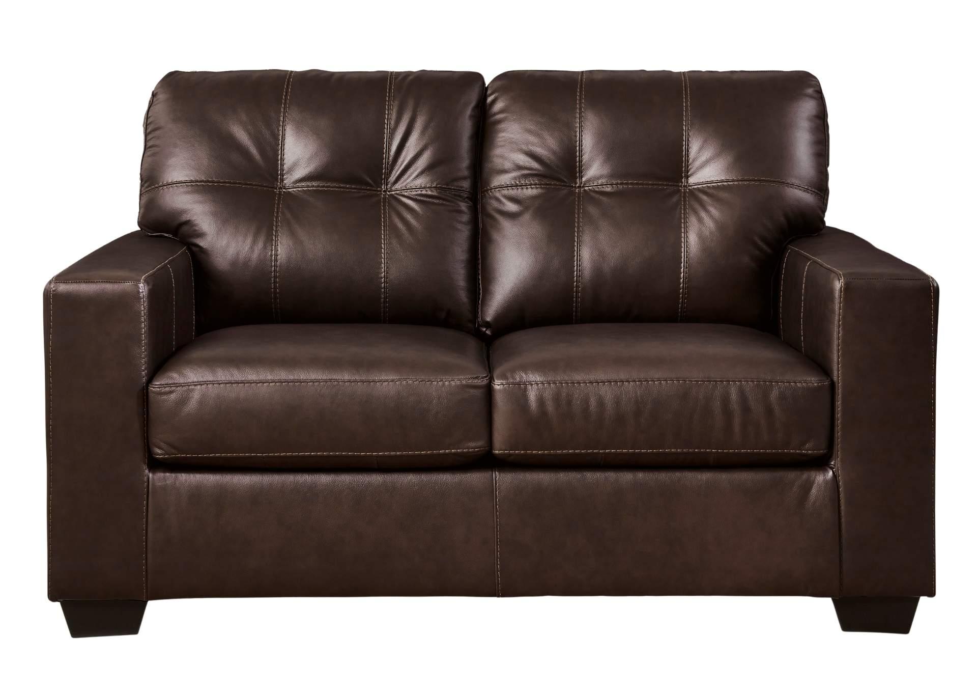 SANTORINE DARK BROWN LEATHER LOVESEAT,ASHLEY FURNITURE INC.