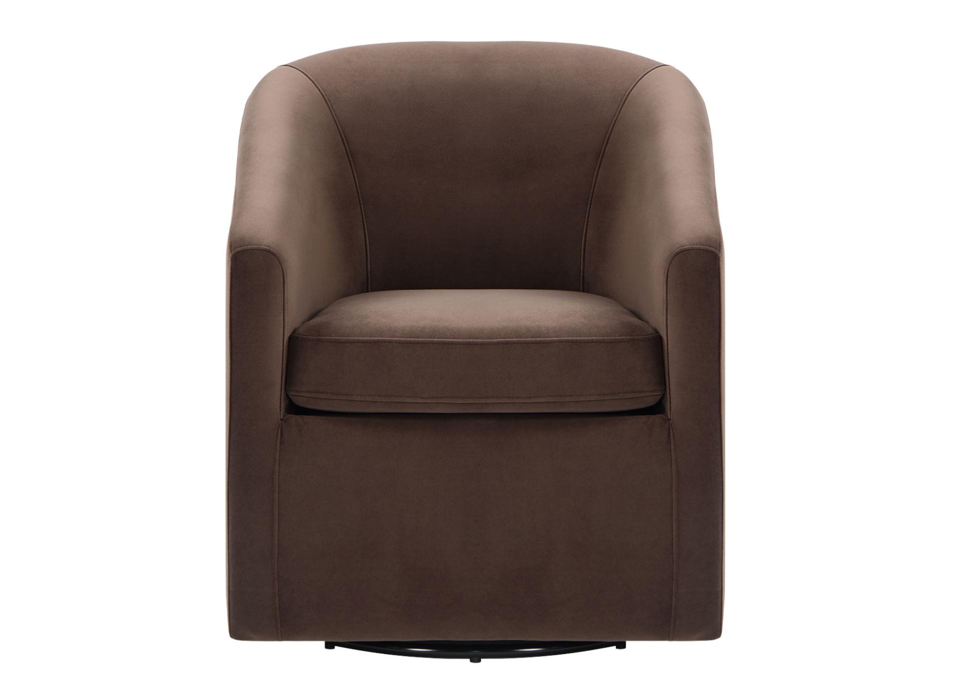 ARLO COCOA SWIVEL ACCENT CHAIR,STEVE SILVER COMPANY