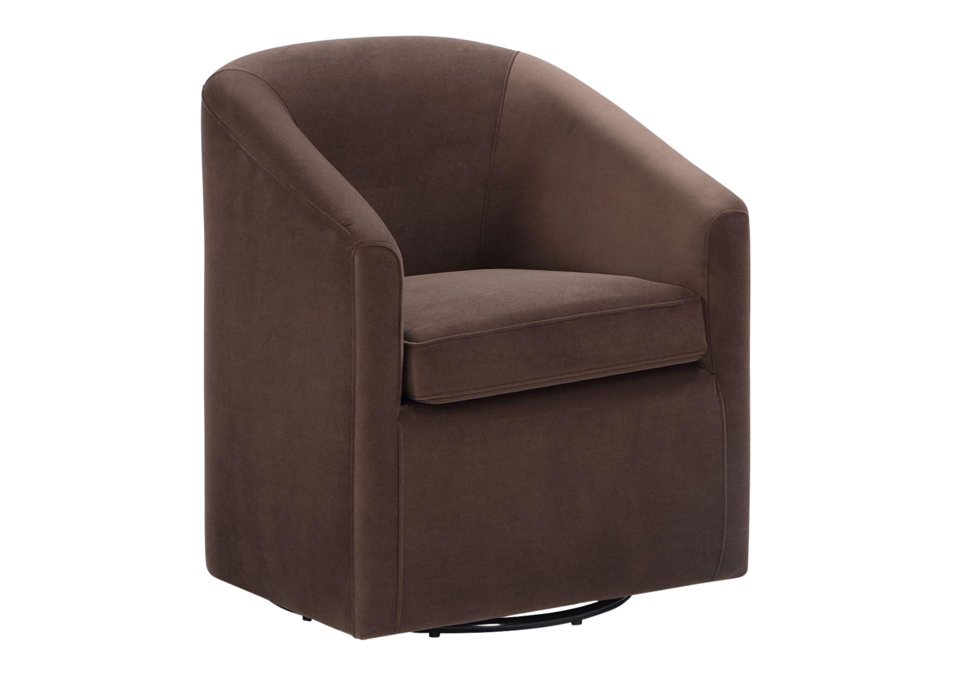 ARLO COCOA SWIVEL ACCENT CHAIR,STEVE SILVER COMPANY