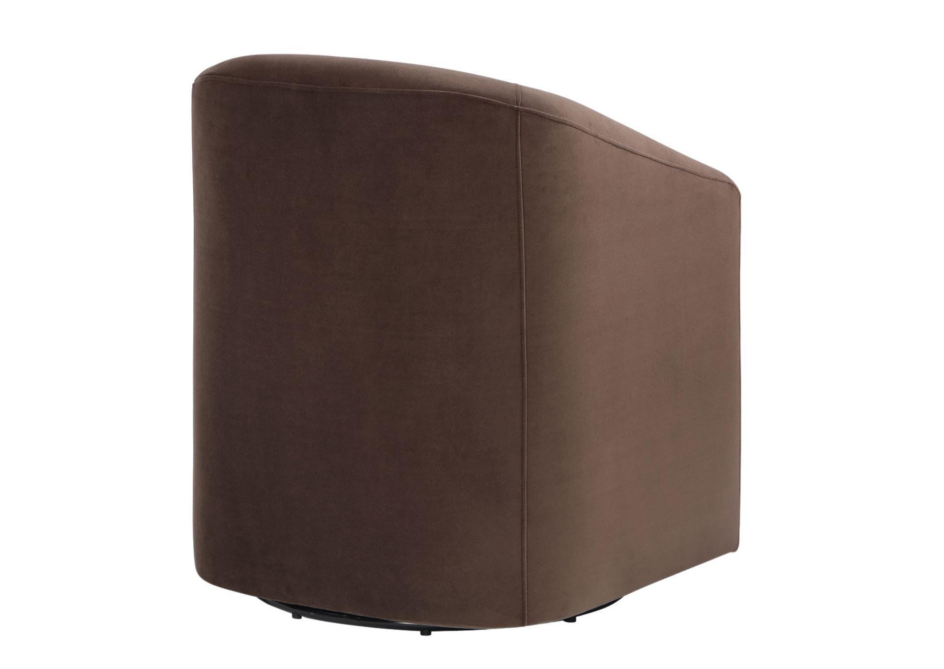 ARLO COCOA SWIVEL ACCENT CHAIR,STEVE SILVER COMPANY