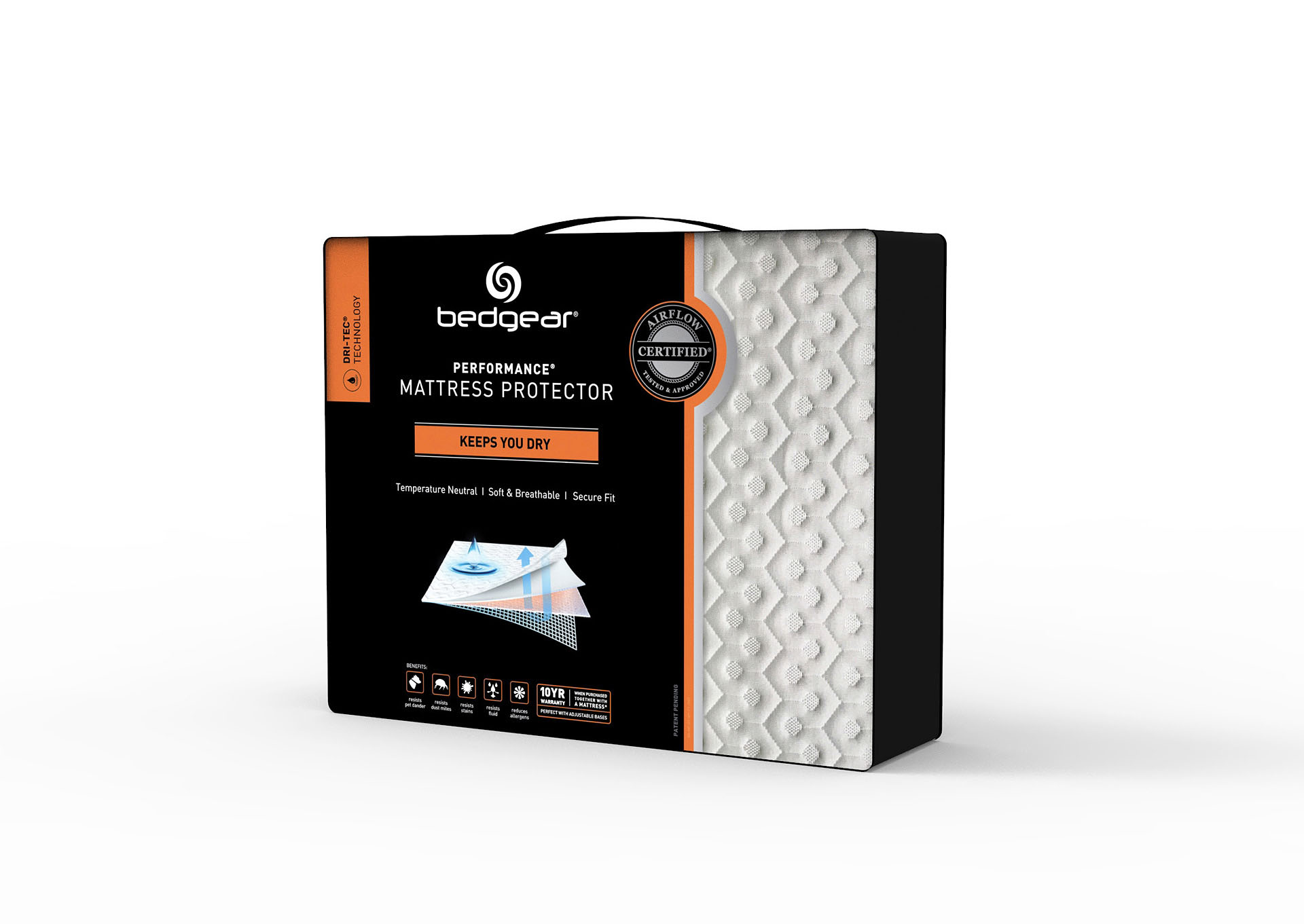 QUEEN DRI-TEC 5.0 PERFORMANCE MATTRESS PROTECTOR,BEDGEAR, LLC