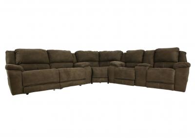 Image for RYLEN MOCHA POWER 3 PIECE SECTIONAL
