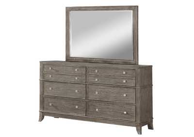 Image for MINDI BRUSHED GRAY DRESSER AND MIRROR