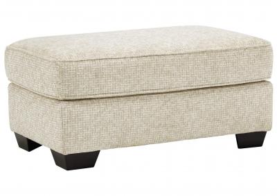 Image for HAISLEY IVORY OTTOMAN