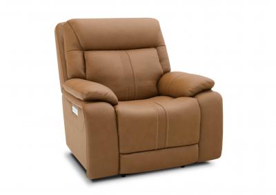 XARA BUTTERNUT LEATHER POWER RECLINER,MOTM