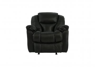 Image for MUSTANG CHARCOAL LEATHER ROCKER RECLINER