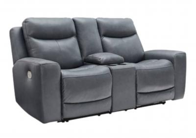 MINDANAO STEEL LEATHER 2P POWER RECLINING LOVESEAT WITH CONSOLE,ASHLEY FURNITURE INC.