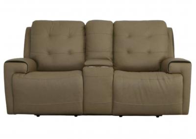 Image for IRIS KHAKI RECLINING POWER LOVESEAT WITH CONSOLE P2