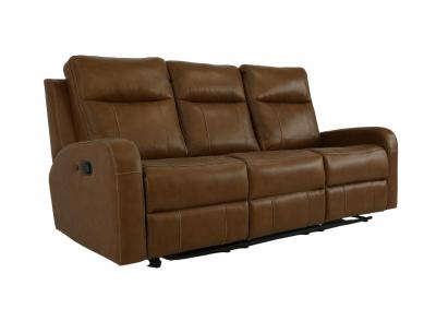 manhattan motion reclining caramel sofa