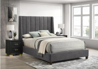 AGNES CHARCOAL KING BED,CROWN MARK INT.