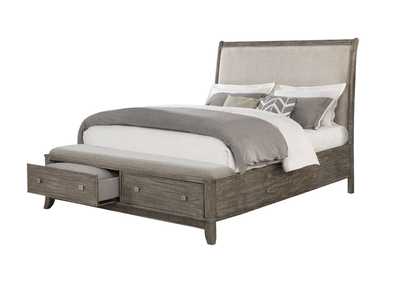 MINDI BRUSHED GRAY KING BED