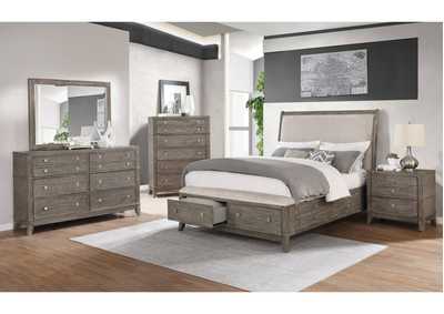 MINDI BRUSHED GRAY KING BED,AVALON FURNITURE