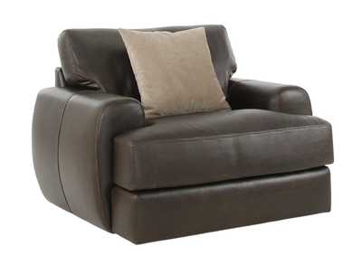 CAMEROON BROWN LEATHER SWIVEL CHAIR,BERNHARDT