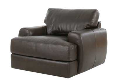 CAMEROON BROWN LEATHER SWIVEL CHAIR,BERNHARDT
