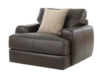 CAMEROON BROWN LEATHER SWIVEL CHAIR,BERNHARDT