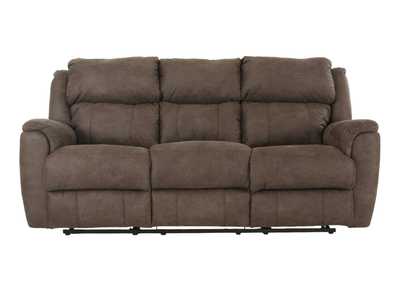 Image for MILO ESPRESSO RECLINING SOFA WITH DROP DOWN TABLE WITH CUPHOLDERS