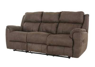MILO ESPRESSO RECLINING SOFA WITH DROP DOWN TABLE WITH CUPHOLDERS,HOMESTRETCH