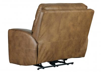 GAME PLAN CARAMEL LEATHER 2P POWER RECLINER,ASHLEY FURNITURE INC.