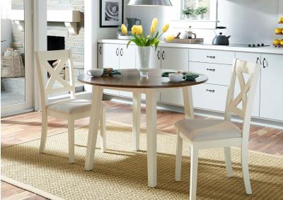 Image for THORNTON WHITE 3 PIECE DINING SET