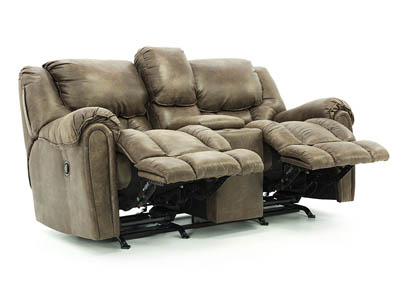 BAXTER MOCHA RECLINING LOVESEAT WITH CONSOLE,HOMESTRETCH