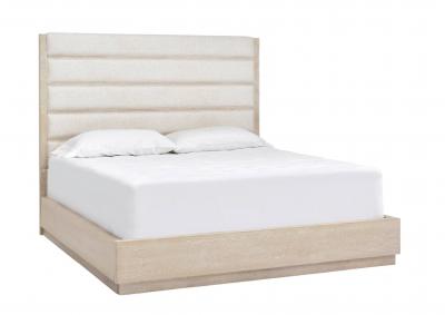 AMHERST WHITEWASH QUEEN UPHOLSTERED BED,MAGS