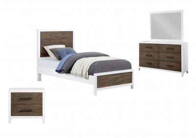 Image for DAUGHTREY WHITE TWIN PANEL BEDROOM