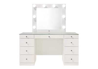 Image for AVERY WHITE VANITY WITH LED MIRROR