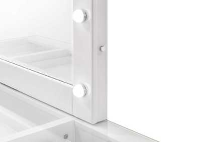 AVERY WHITE VANITY WITH LED MIRROR,CROWN MARK INT.