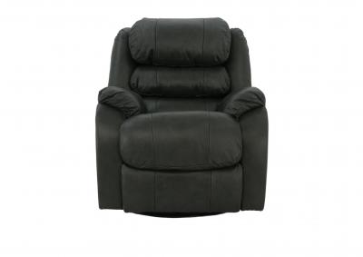 Image for EZRA GREY LEATHER SWIVEL GLIDER RECLINER