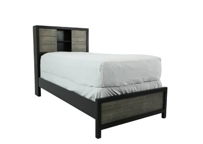 DAUGHTREY BLACK TWIN BOOKCASE BED,AUSTIN GROUP