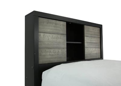 DAUGHTREY BLACK TWIN BOOKCASE BED,AUSTIN GROUP