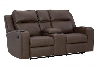 LAVENHORNE GRANITE RECLINING LOVESEAT WITH CONSOLE,ASHLEY FURNITURE INC.