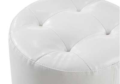 MORGAN WHITE VANITY STOOL,CROWN MARK INT.
