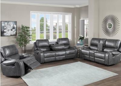 KEILY GREY RECLINING LOVESEAT WITH CONSOLE,STEVE SILVER COMPANY