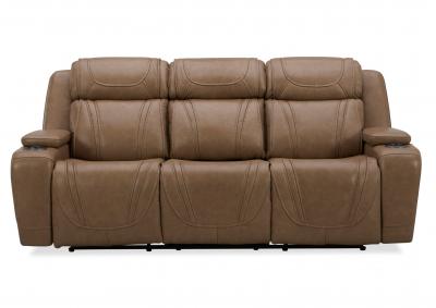 BOSTON SAND LEATHER POWER SOFA WITH DROP DOWN TABLE,KUKA