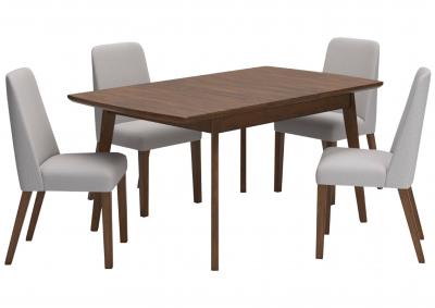 Image for LYNCOTT GRAY 5 PIECE BUTTERFLY DINING SET