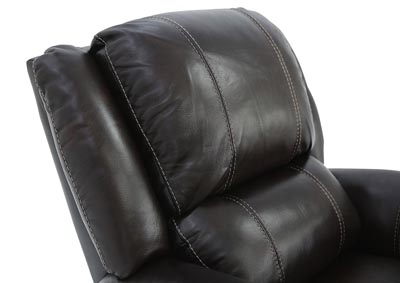 BRYCE WALNUT LEATHER SWIVEL GLIDER RECLINER,HOMESTRETCH