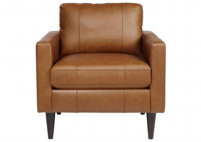 Image for TRAFTON RUST LEATHER CHAIR