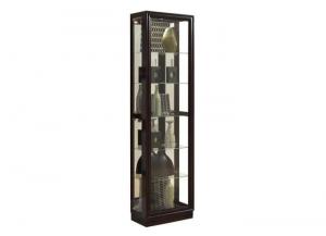 Image for SLIM CURIO CABINET CHOCOLATE CHERRY FINISH