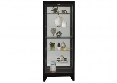 Image for MODERN CURIO CABINET BLACK ONYX FINISH